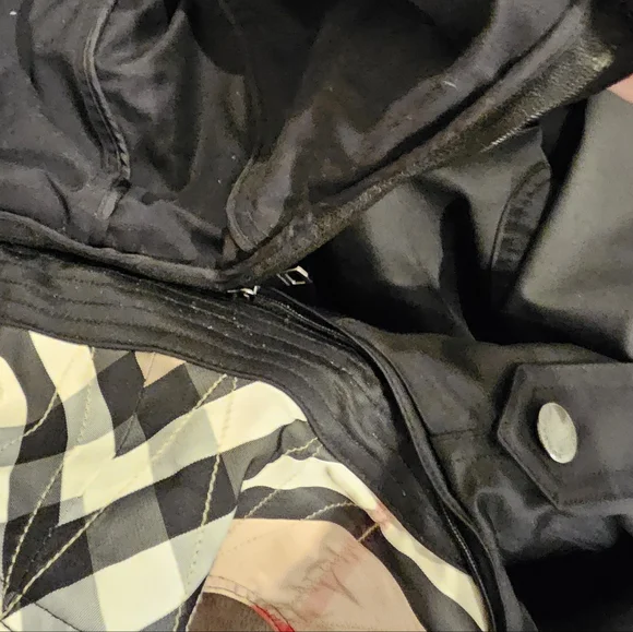 BURBERRY Black Removable Hood Trench Coat with Plaid Double Lining - Picture 9 of 9